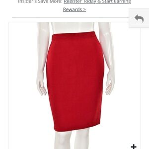 Cache Vibrant Red Pencil Skirt